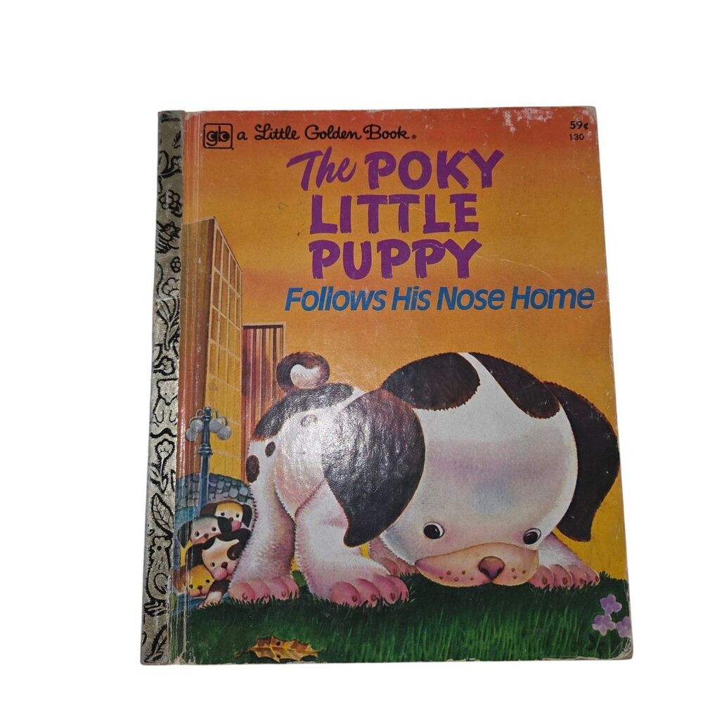 Little Golden Book Poky Little Puppy Follows His Nose Home 1978 Vintage